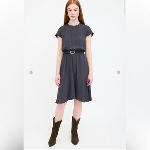 Isabel Marant Cap Sleeve Midi Dress in Black